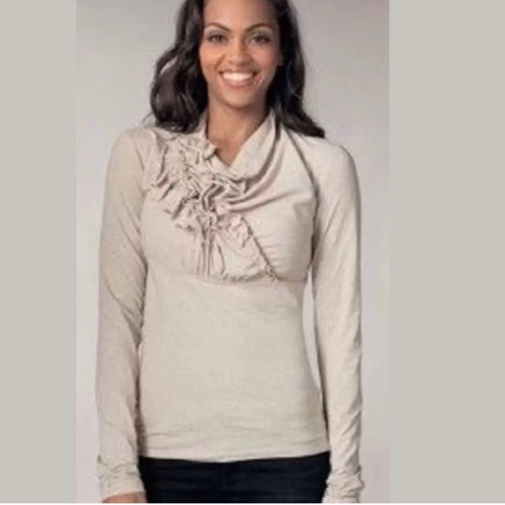 cAbi Ruffle Front Long Sleeve